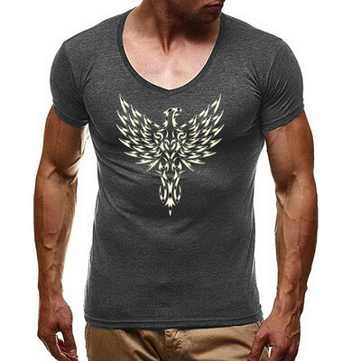 

Toponeto Summer Mens Fashion Casual Letter Solid Color Print Short Sleeve T-Shirt Blouse
