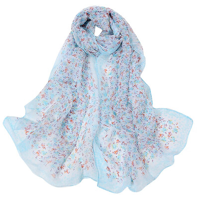 

Gobestart Fashion Women Small Floral Printing Long Soft Wrap Scarf Ladies Shawl Scarves