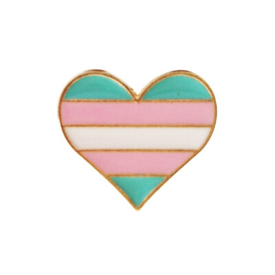 

222cm Metal Cartoon Rainbow Brooches Love-heart Shape Brooches Jewelry Decoration For Men Women Unisex