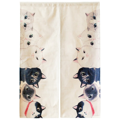 

85120cm Japan Series Cotton And Linen Curtains Curtain Entrance Half Curtain Decoration