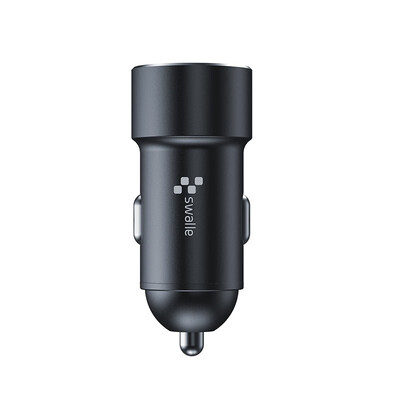 

Swalle 5V2A34A48A Metal Alloy Case Mini Car Charger QC30 Car Phone Fast Charger LED Car Phone Tablet Power Adapter