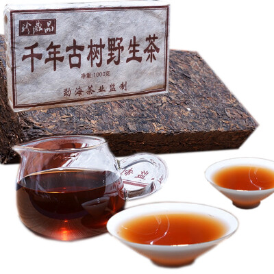 

Old Tree Cooked Puer Tea Brick Yunnan Black Tea Ripe Puerh Shu Cha Health Care 1000g