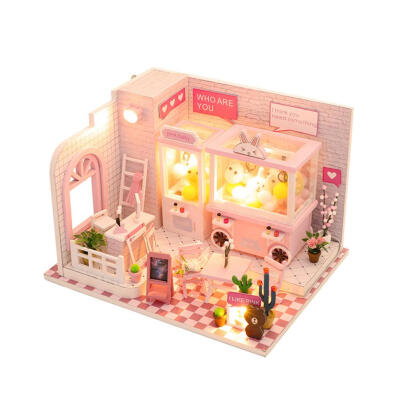 

Doll Machine Style Doll House Miniature DIY Dollhouse Toy with Furniture