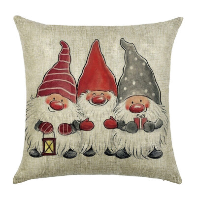 

Tailored Christmas Pillow Case Santa Cotton Linen Sofa Car Throw Cushion Cover Home Decor