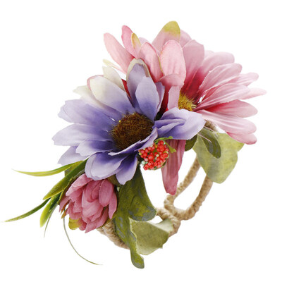 

Artificial Flower Twine Wristband Bracelet Wedding Garland Photography Decor