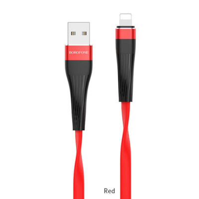 

Borofone BU4 Charge Cable Tangle-free Flat Type-C Micro USB Lightning Cord For Huawei HTC IPHONE-Type-C