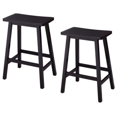 

24"29" Set of 2 Saddle Seat Bar Stools-24"
