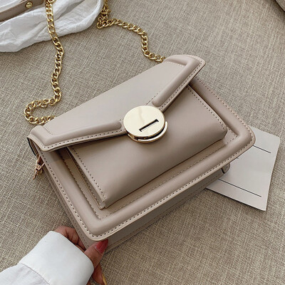 

Fashion chain small square bag 2019 new fashion womens casual shoulder Messenger bag ladies buckle bag