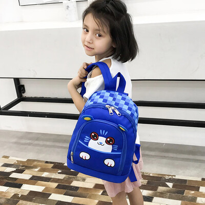 

Tailored Student Boys&Girls Kids Cartoon Cat Animal Backpack Toddler School Bag