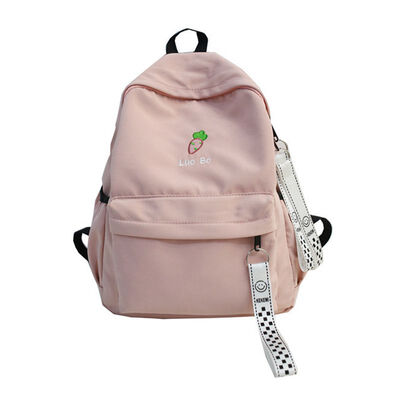 

Simple pure color girl backpack men&women high-capacity school style Joker student bag campus backpack tide