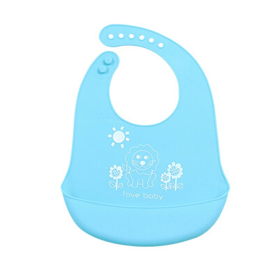 

Newborn Baby Food Grade Silicone Printing Cartoon Waterproof Bib Cartoon Feeding Series