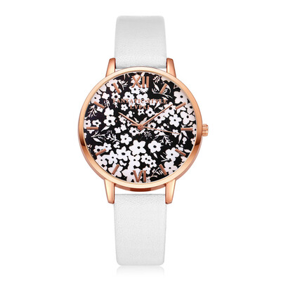 

New Fashion Watches Women Thin Large Flower Dial Ladies Casual Dress Gift Quartz Wristwatch Simple Clock Unique Reloj Mujer
