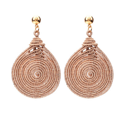 

Vintage Women Spiral Multilayer Circle Drop Dangle Statement Earrings Jewelry