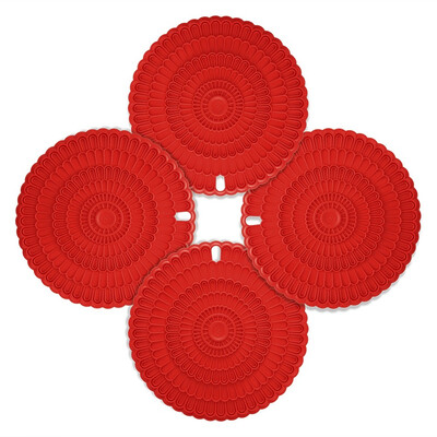 

Silicone Hot Pad Food Safe Place Mat Set of 4