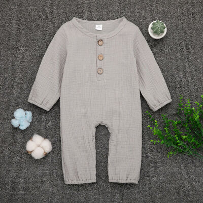 

AU Summer Newborn Baby Girl Boy Clothes Cotton&linen Romper Bodysuit Outfits Set