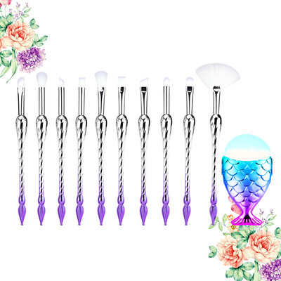 

Toponeto 11PCS Make Up Foundation Eyebrow Eyeliner Blush Cosmetic Concealer Brushes