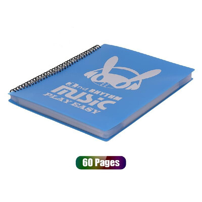 

A4 Sized Spiral-Bound Music Folder for Sheet Music Writable Band Folders File Paper Storage 60 Pages Orange