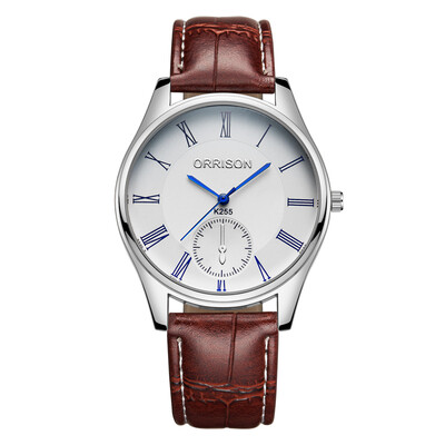 

Orison large dial mens fashion belts mens watches student couples thin business quartz watches