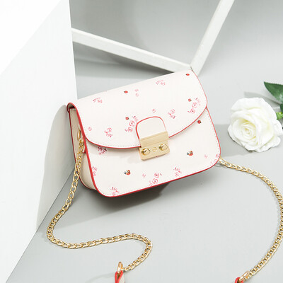 

High-grade foreign lady bag Chaohuan version texture inclined bag fashion chain single shoulder small square bag
