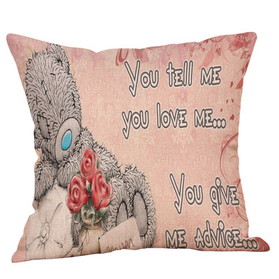 

〖Follure〗Bear Pillowcase Linen Car Home Decorative Cushion Cover Pillow Covers