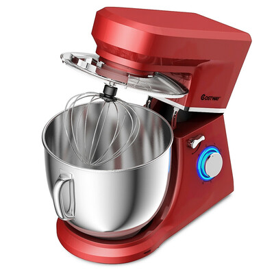 

75 Qt 6 Speed 660 W Tilt-Head Stand Mixer-Red