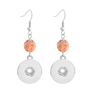 

New Fashion Beauty Simple Pearls charm snap earrings fit 18mm charm snap buttons