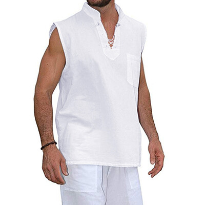 

Toponeto Fashion Mens Summer Slim Casual Multicolor Cotton Linen Short-sleeved Shirt