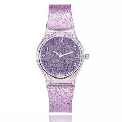 

Fashion watch Geneva colorful silicone student watch simple starry digital quartz watch