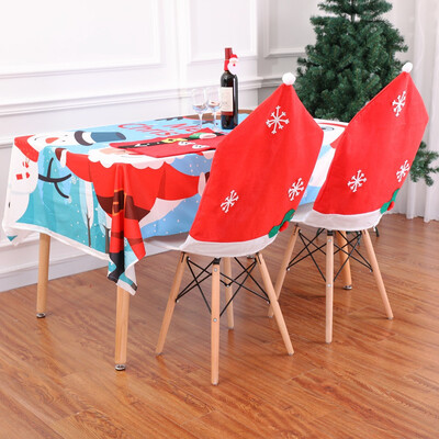 

Tailored 4PC Non-woven Christmas decorations Snowflake chair covers 50 65cm