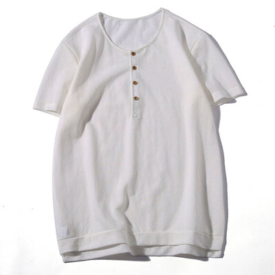 

Toponeto Mens Short Sleeve Solid Comfortable Buttons Casual Slim T-Shirt Sport Tops