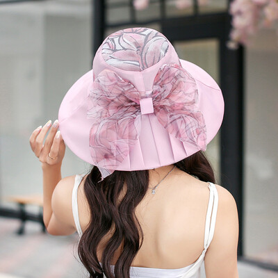 

Korean version of Sun Hat womens summer is a cultural fishermans Hat UV Sun Hat middle-aged large brim Sun Beach Hat
