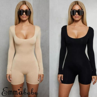 

Sexy Womens Long Sleeves Slim Party Clubwear Casual Bodysuit Blouse Tops Shirt