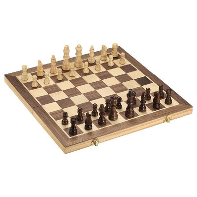 

Foldable Wooden Chess Set International Chess Entertainment Game Chess Set Folding Board Educational Chess Magnetic Chess
