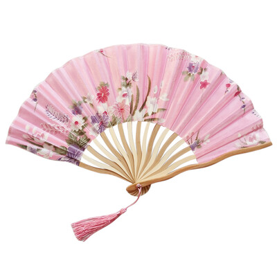 

Siaonvr Chinese Style Hand Held Fan Bamboo Paper Folding Fan Party Wedding Decor