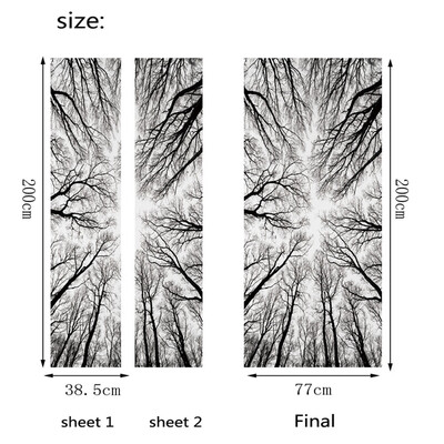 

〖Follure〗3D Creative Door Stickers Bedroom Doors Renovation Waterproof Door Stickers A