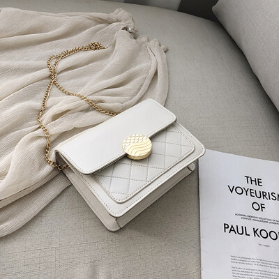 

Casual temperament Sen wild slanting small square bag 2019 new Korean fashion simple rhombic chain shoulder bag