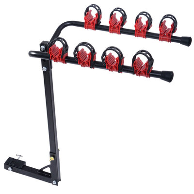

4 Bicycle Bike Rack Hitch Mount Carrier Car Truck Auto Bikes Holder Stand