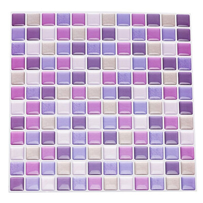 

PVC Waterproof 3D Mosaic Tile Wall Sticker Kitchen Bathroom Tiles Decals Decor