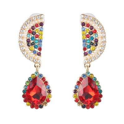 

2019 Fashion za Brand crystal geometirc Drop Earring For Women Party Gifts ethnic Statement rhinestone Earrings Jewelry