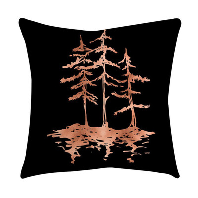 

〖Follure〗Rose Black Gold Cushion Cover Square Pillowcase Home Decoratio