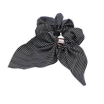 

Simple Striped Bowknot Elastic Hair Ring Rope Women Ponytail Holder Headwear