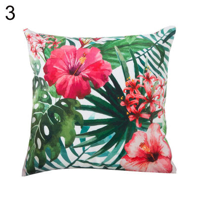 

Tropical Leaf Bird Cartoon Animal Square Throw Pillow Case Sofa Cushion Cover