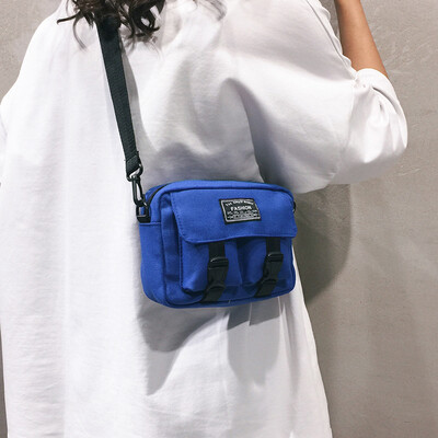 

Ins on the new canvas bag Yangsang Messenger bag female 2019 new Korean version of the wild network red texture shoulder bag