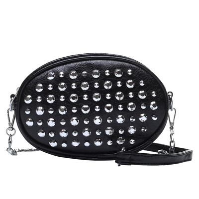 

Women Rivet Shoulder Bag PU Leather Casual Messenger Bags Ladies Mini Crossbody Bags Handbag Bolsas Small Clutch T2G