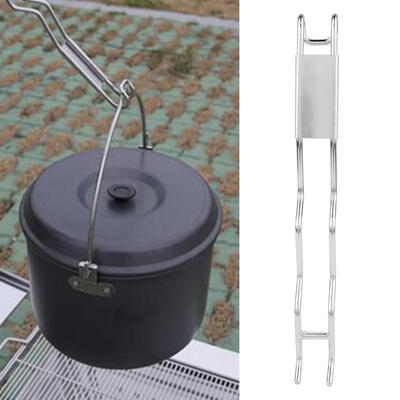 

Greensen Outdoor Stainless Steel Anti-scald Grilling Net Tong Pot Cover Fork for Camping Barbecue
