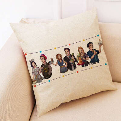 

redCherry Friends Tv Show Pillow Case Linen Cushion Covers Squares Couch Sofa Pillow Cover 18x18 inch