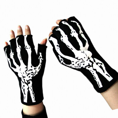 

Adult MAGIC GLOVES HALLOWEEN FANCY DRESS SKULL SKELETON FINGER BONES