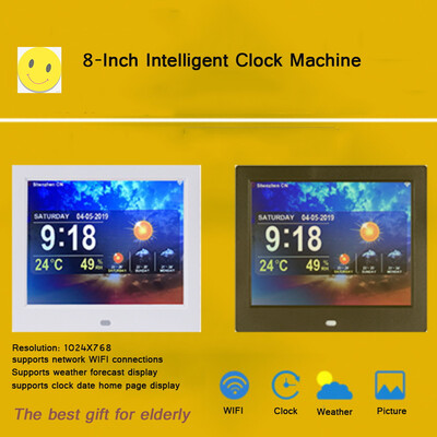

〖Follure〗8-Inch Multi-Functional Wifi Digital Alarm Clock The Best Gift For Elderly Eu