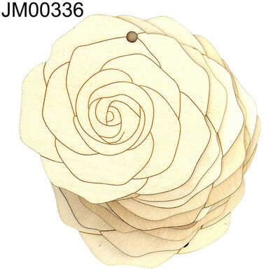 

10Pcs Wood Sunflower Rose Easter Hanging Pendant Ornaments Home Decor with Rope