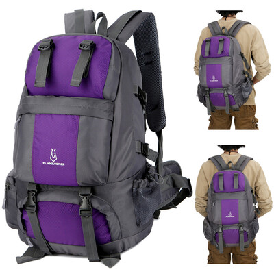 

50L Hiking Backpack Waterproof Outdoor Sport Travel Daypack Bag with Shoe Compartment for Climbing Camping Mountaineering